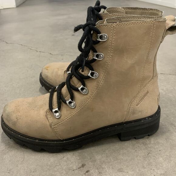 Sorel Lennox‎ Lace Suede Tan Combat Boots NL 3701-251 Women's Size US 9 - Picture 8 of 13